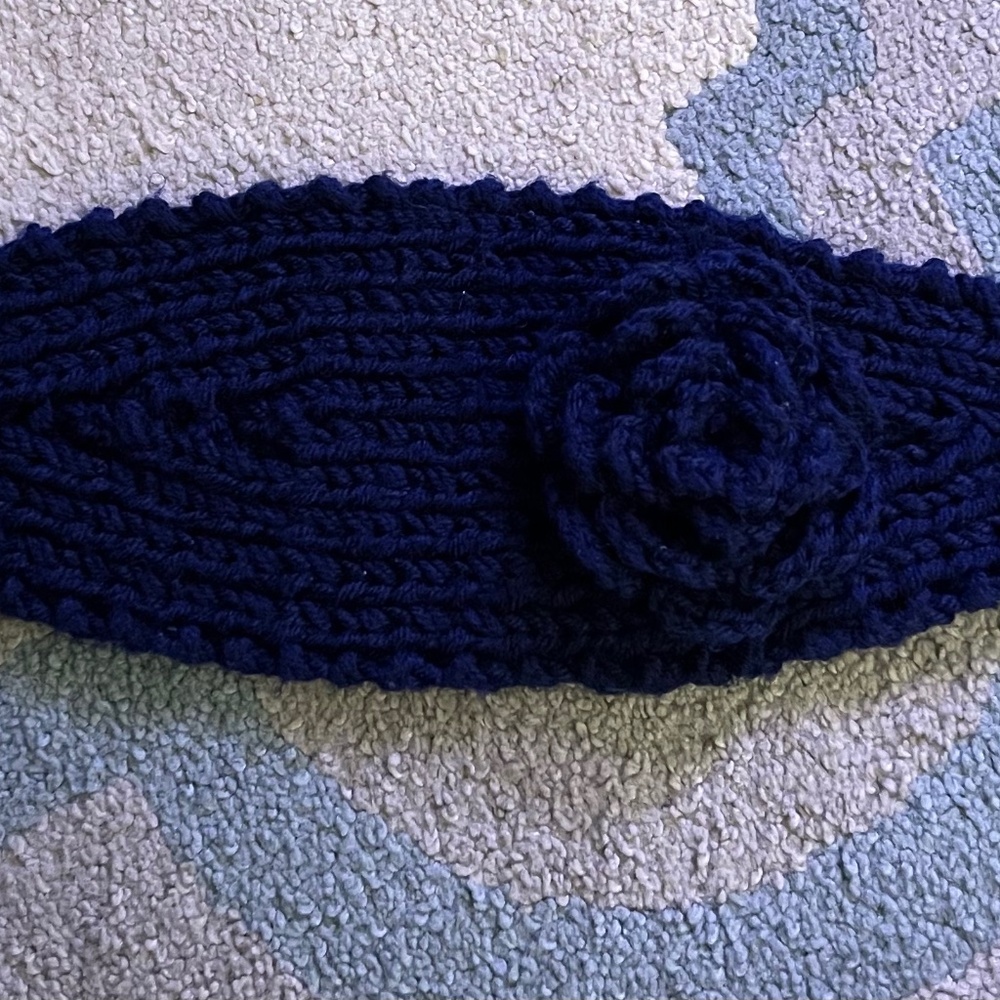 Knit Handmade Headband With Flower